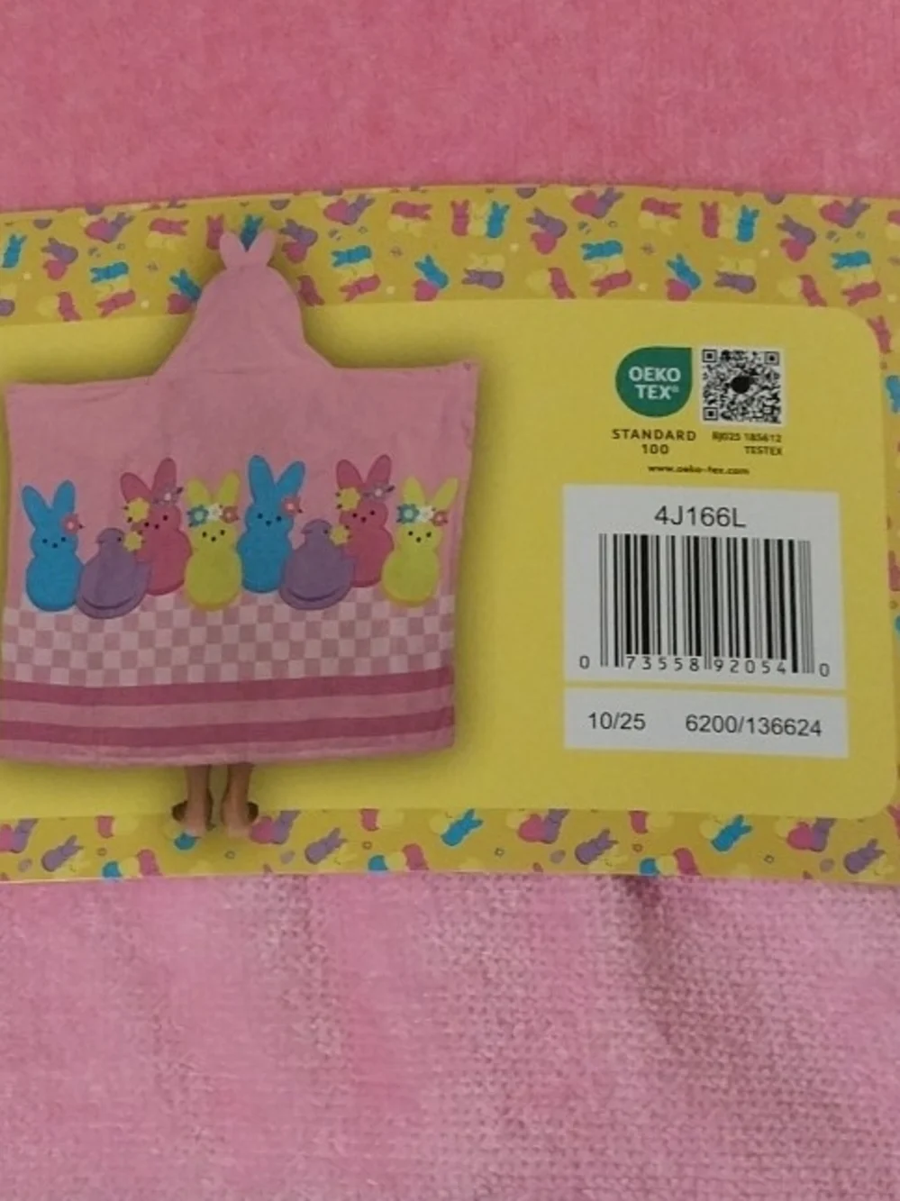 Peeps Pink Bunny Hooded Towel for Kids